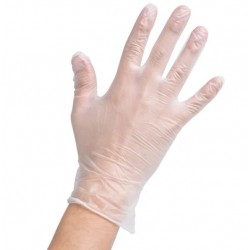 Vinylové rukavice nepudrované bílé - balení 100 ks