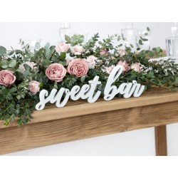 Stolová dekorace Sweet Bar - přírodní dřevo - 37x10cm