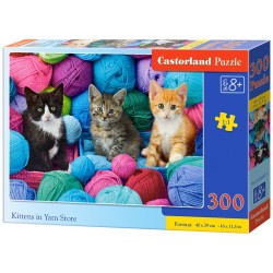 Puzzle Castorland - Kočičky a klubíčka 300 dílků