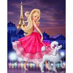 5D Diamantová mozaika - Barbie v Paríži