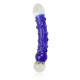 Vrúbkované sklenené dildo - Romance - Flower 19cm