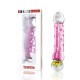 Vrúbkované sklenené dildo - Romance - Flower 19cm