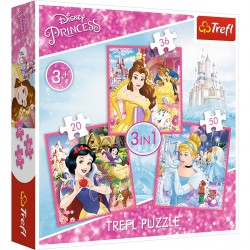 Dětské puzzle - Disney Princess II. - 3v1