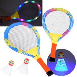 Badmintonové LED rakety s košíčky